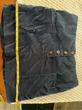 BDG Navy Button-Accent Mini Skirt